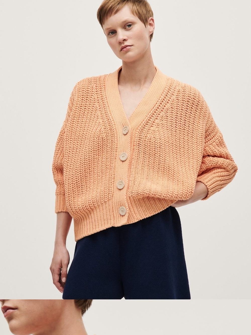 Babaa No 18 Cardigan One Size Apricot - Picture 6 of 6